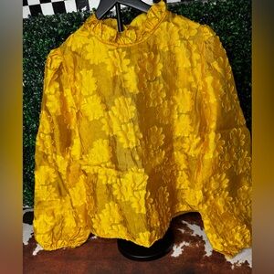 Yellow Floral Women's Blouse